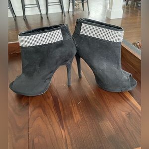 Peep toe booties